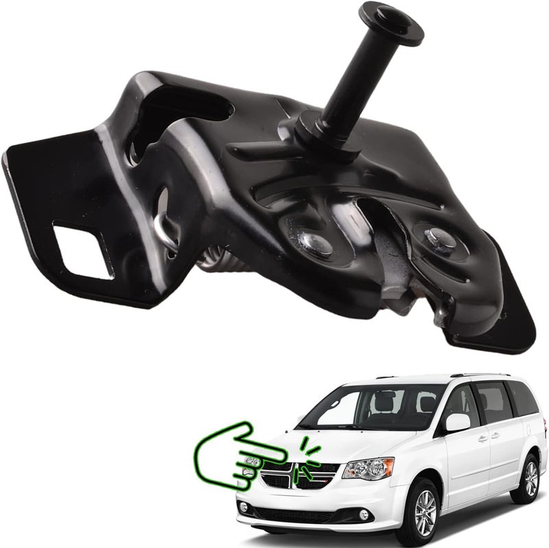 Predep Hood Latch Lock Assembly Compatible for 2001-2010 Chrysler PT Cruiser, 1997-2010 Dodge Dakota, 1998-2003 Dodge Durango, 2002-2010 Dodge Ram 1500 2500 3500 4500 5500 Replace 55255451AC 5020846AA - Image 1